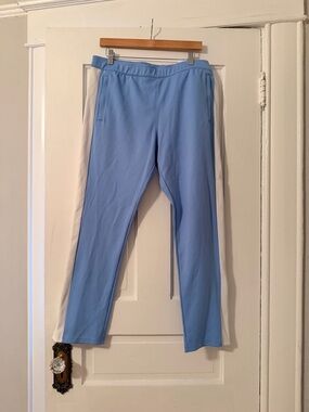 Tory Sport Pale Blue Joggers with White Side Panels